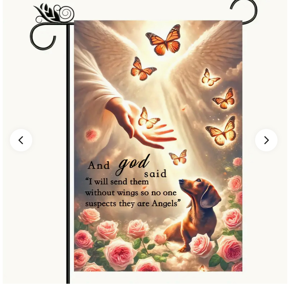 Angelic Whispers" Vibrant Double-Sided Garden Flag - 18x12 Inch, Fade-Resistant